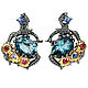 London blu earrings with Topaz, Earrings, Novaya Usman,  Фото №1
