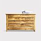 Laundry basket in the bathroom made of solid elm, Furniture for baths, Ivanovo,  Фото №1