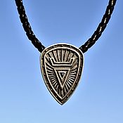 Украшения handmade. Livemaster - original item The Veles amulet on the shield is silver. Handmade.