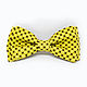 Mustard bow tie in brown dot, Ties, Moscow,  Фото №1