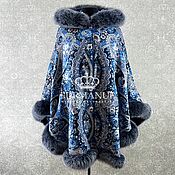 Одежда handmade. Livemaster - original item Poncho from the Pavlovsky Posad shawl 