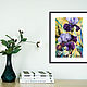 Pintura iris púrpura-acuarela. Pictures. arinanor (arishanor). Интернет-магазин Ярмарка Мастеров.  Фото №2