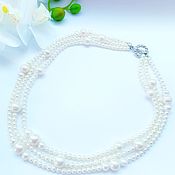 Украшения handmade. Livemaster - original item Necklace made of natural pearls 