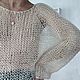 Свитер паутинка. Свитеры. MY FLOWER KNITTING. Ярмарка Мастеров.  Фото №5