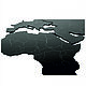 Деревянная карта мира на стену 80х40 см, черная. Карты мира. Afi Design. Интернет-магазин Ярмарка Мастеров.  Фото №2