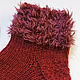 Socks for girls warm, burgundy color / Socks with fur. Socks and tights. izjuminka-. My Livemaster. Фото №4