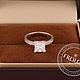 Помолвочное кольцо с бриллиантом принцесса 2 карата. Кольцо помолвочное. FROLOF JEWELRY. Ярмарка Мастеров.  Фото №6