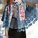Scarf for women spring shawl extra long scarf light blue, Wraps, Ekaterinburg,  Фото №1