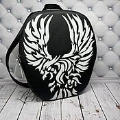 Сумки и аксессуары handmade. Livemaster - original item Leather backpack with applique 
