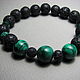 Bracelet with malachite and basalt (lava) ' Life'. Bead bracelet. Beautiful gifts for the good people (Alura-lights). Online shopping on My Livemaster.  Фото №2