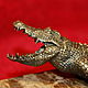 Статуэтка крокодил аллигатор , бронза на мраморе. Статуэтки. Артём. Ярмарка Мастеров.  Фото №6