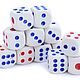 Order Dice, plastic, white 18 mm (2 pcs), startTime. H-Present more, than a gift!. Livemaster. . Chips and dice Фото №3
