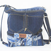 Denim bag with embroidery