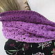 Order Two-turn snood made of yarn with a gradient in purple-purple color . Cozy corner (nadejdamoshkina). Livemaster. . Snudy1 Фото №3
