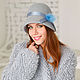 hat Cloche. Color light gray. Hats1. Exclusive HATS. LANA ANISIMOVA.. My Livemaster. Фото №4