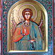 GUARDIAN ANGEL , hand painted icon ,arch ,ornament ,gold, Icons, Yuzha,  Фото №1