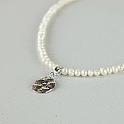 Работы для детей, handmade. Livemaster - original item River pearl beads with removable pendant. Handmade.