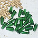 Beads 12/6 mm Green glass 1 piece, Beads1, Solikamsk,  Фото №1