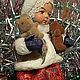 Ватная игрушка«Девочка с игрушками». Елочные игрушки. Elena Romanova Dolls. Интернет-магазин Ярмарка Мастеров.  Фото №2