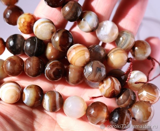 Кофейный агат бусины граненые 12 мм купить в интернет-магазине Ярмарка ...