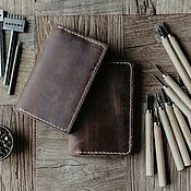 Канцелярские товары handmade. Livemaster - original item Notepad organizer made of genuine leather (2 pcs available). Handmade.