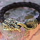 Leather bracelet - Dragon. Bead bracelet. Mint Tiger (MintTiger). My Livemaster. Фото №4
