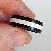 Украшения handmade. Livemaster - original item Black ring with white opal. Handmade.
