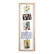 Картины и панно handmade. Livemaster - original item Panel with clips for 7 photo Clothesline natural wood. Handmade.
