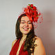 Hat with a veil ' Red roses'. Hats1. Novozhilova Hats. Online shopping on My Livemaster.  Фото №2