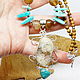 Necklace beads with pendant Mystery of the sea amazonite, agate, quartz. Necklace. Selberiya shop. My Livemaster. Фото №6