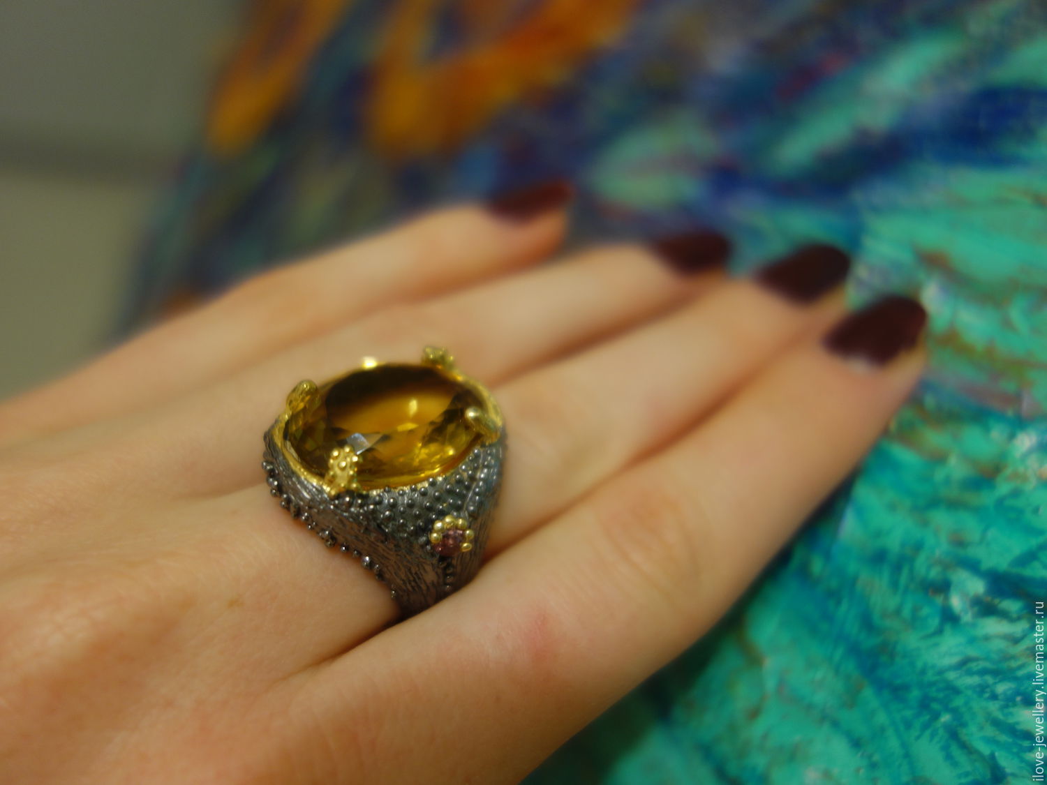 Кольцо ручной работы золото женские