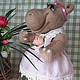 Hippo Bonechka - felted toy made of wool. Felted Toy. ZOYA KHOLINA. Online shopping on My Livemaster.  Фото №2