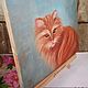 Painting with a cat Red cat oil painting. Pictures. Kind paintings by Irina Belozerova. My Livemaster. Фото №6