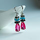 Earrings with Apatite, spinel and quartz. Earrings. Solanda. Online shopping on My Livemaster.  Фото №2