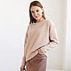 Order Knitted sweater warm Beige oversize loose style beige. mozaika-rus. Livemaster. . Jumpers Фото №3