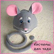Аксессуары handmade. Livemaster - original item Costume Mouse girl`s set of tail mask. Handmade.
