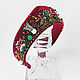 Velvet kokoshnik with patterns, embroidery Princess, Kokoshnik, Ekaterinburg,  Фото №1