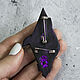 Брошь "Черный ворон магический фиолетовый кристалл ворона". Брошь-булавка. Зелёновая Лиса. Ярмарка Мастеров.  Фото №6