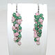 Order Earrings clusters of agate stones pink and green. krasota-prirody. Livemaster. . Earrings Фото №3