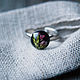 Колечко с вереском. Круглое кольцо с цветами, регулируемый размер, Кольца, Пермь,  Фото №1