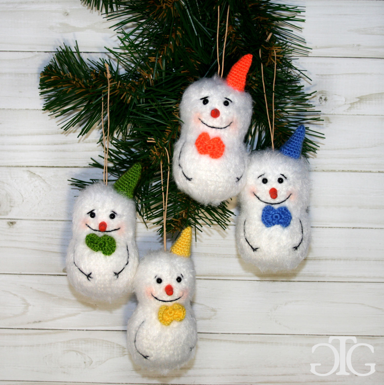 Snowmen caps Christmas decorations, Stuffed Toys, Cherdyn,  Фото №1