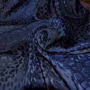 Аксессуары handmade. Livemaster - original item Silk scarf leopard print black gray blue silk jacquard. Handmade.