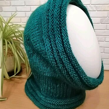 Аксессуары ручной работы. Ярмарка Мастеров - ручная работа Капор "Изумруд". Handmade.