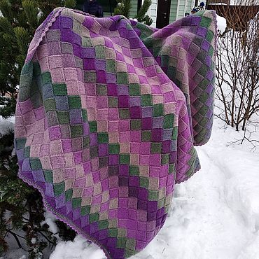Текстиль ручной работы. Ярмарка Мастеров - ручная работа Плед "Чертополох". Handmade.