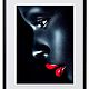 Постер  "Красные губы на черном фоне", Фотокартины, Юрга,  Фото №1