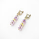 Earrings with citrine and amethyst, long earrings with natural stones. Earrings. Irina Moro. My Livemaster. Фото №5