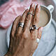 Серебряное кольцо с горным хрусталем 12 мм. Кольца. Jam Jewelry. Ярмарка Мастеров.  Фото №6