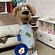 Собака повар с яичницей. Игрушка сувенир. Игрушки. Мастерская Виктории. Ярмарка Мастеров.  Фото №5