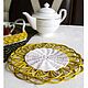 Set: Tray and openwork placemat. Trays. wicker baskets. Online shopping on My Livemaster.  Фото №2
