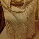 Order stole made of 100%linen yarn 'Russian motives'. Exclusive linen jersey from Elena. Livemaster. . Wraps Фото №3